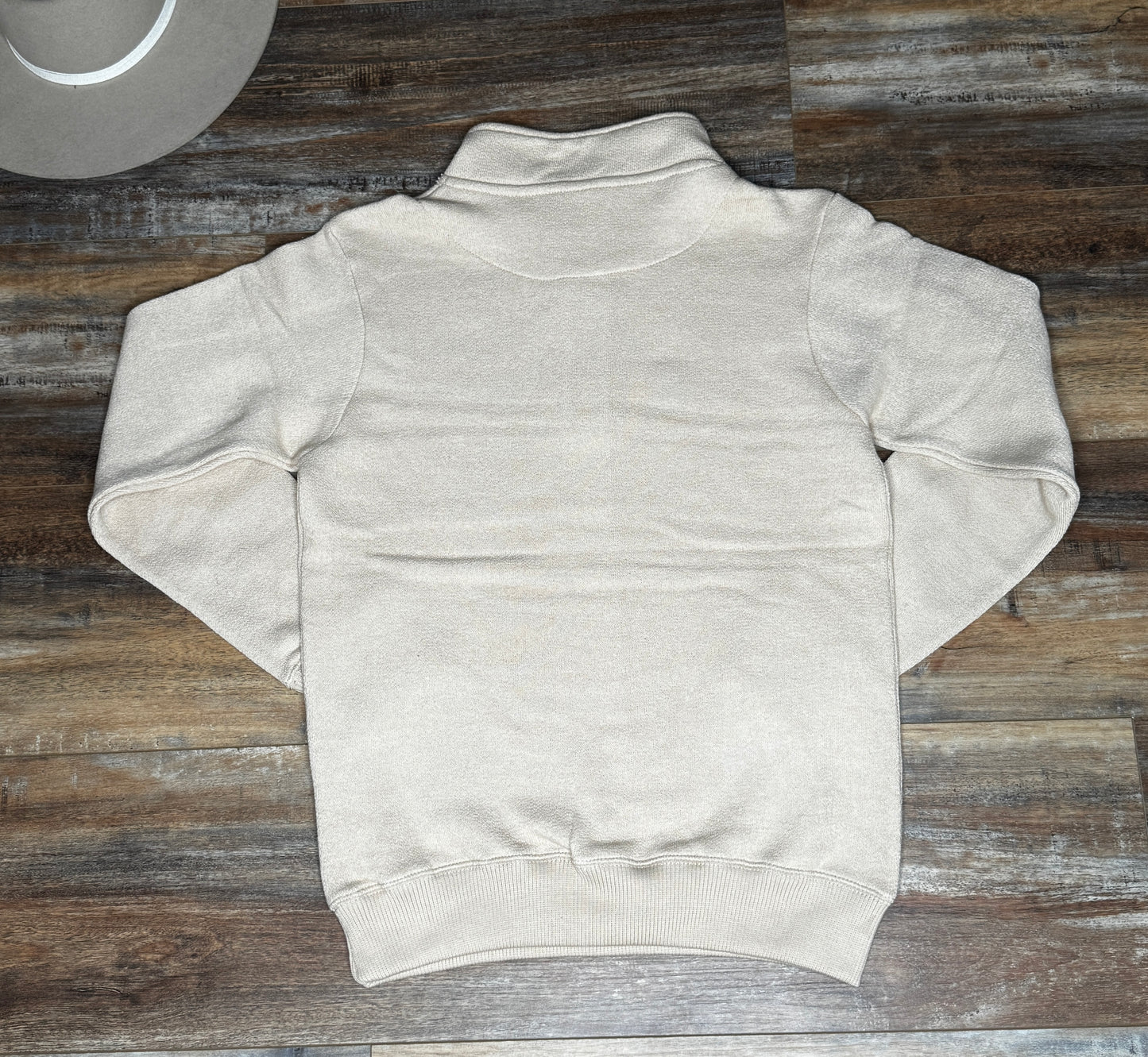 Cream oversized 3/4 zip sweater