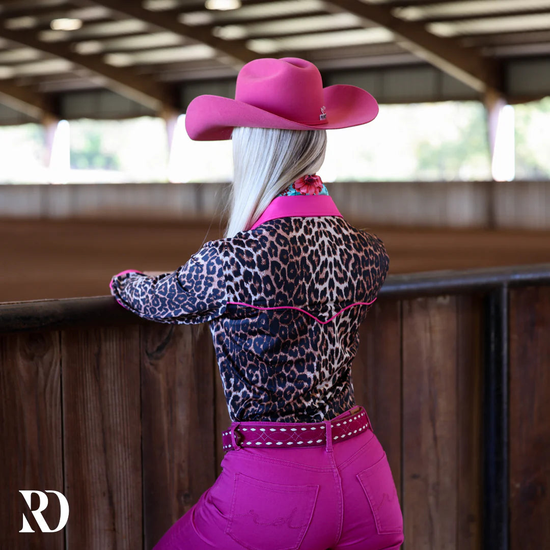 PINK CHEETAH PERFORMANCE RODEO SHIRT