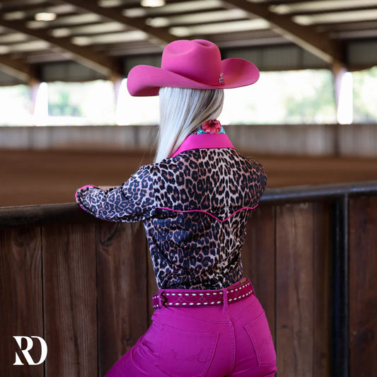 PINK CHEETAH PERFORMANCE RODEO SHIRT