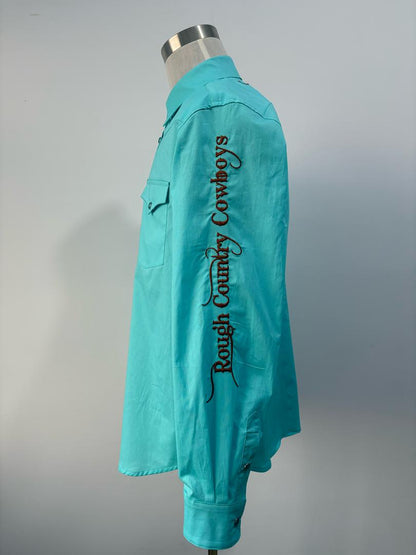 Men's Teal Rodeo Shirt