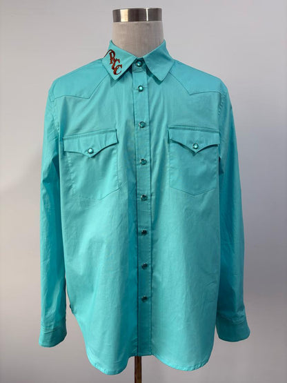 Men's Teal Rodeo Shirt