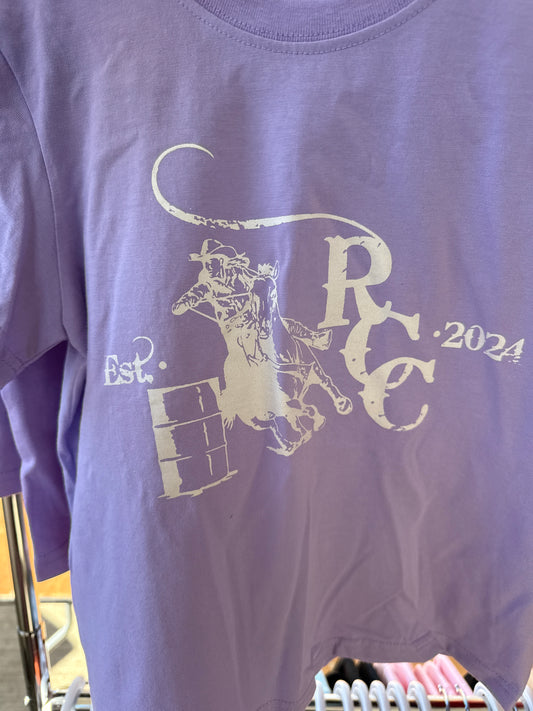 Kids purple Barrel racer T