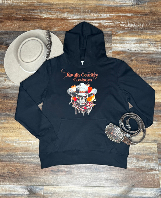 Black Cowboy Skeleton Hoodie