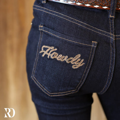 YOUTH HOWDY DARK WASH BOOTCUT JEANS