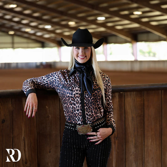 BLACK CHEETAH RODEO PERFORMANCE SHIRT