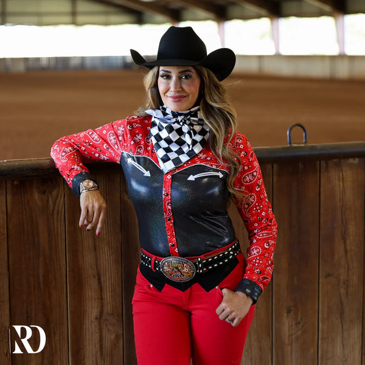 PAISLEY SPARKLE PERFORMANCE RODEO SHIRT