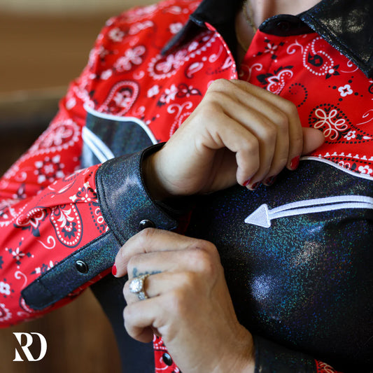 PAISLEY SPARKLE PERFORMANCE RODEO SHIRT