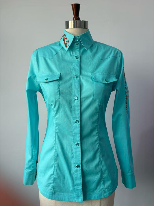 Women's Teal Rodeo Shirt