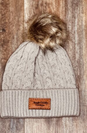 Oatmeal pom pom toque